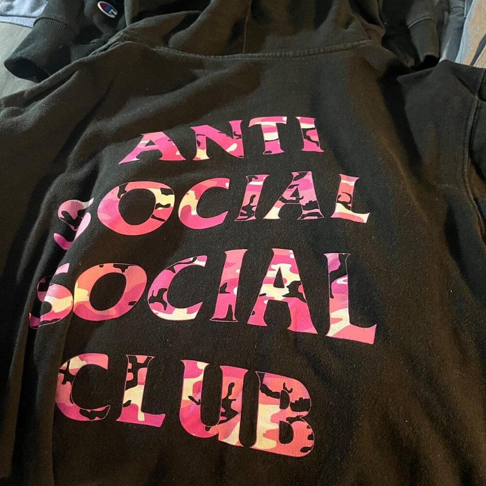 ASSC Black & Pink Hoodie Size M